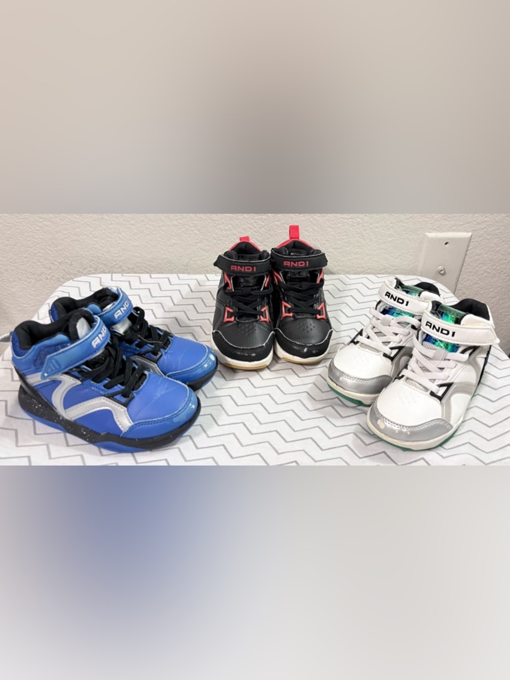 Pre-owned AND1 Boys Toddler Sneakers Lot (3) Athletic Basketball Shoes/Sz: 9